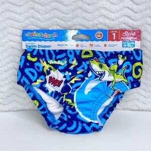 Swim School Boy’s Reusable Swim Diaper Size 12 Months 18/22 LBS NWT